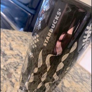 Starbucks Silver Black Siren Mermaid 2017 Double Wall 12oz Ceramic Tumbler Mug
